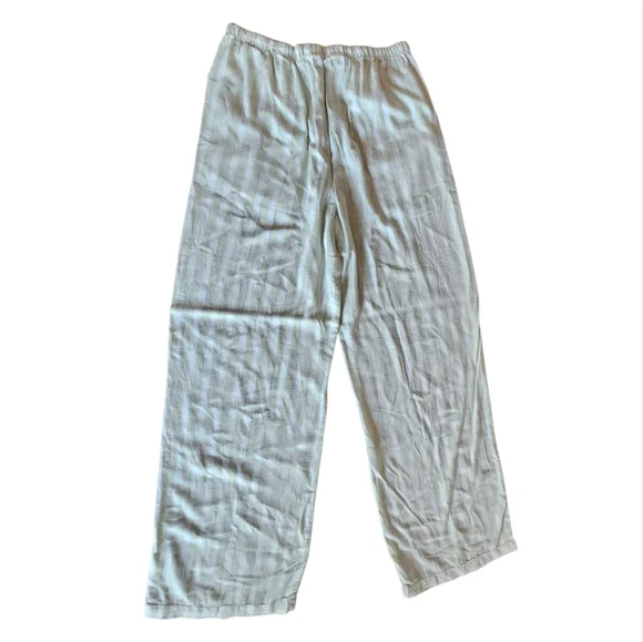 NWT - Cali 1850 - Sage Green Striped Lined Blend Wide Leg Pants - Small - Picture 7 of 14